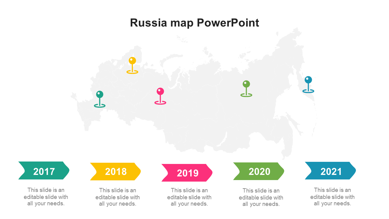 Russia map PowerPoint